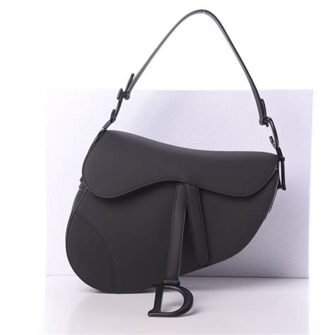 dior black saddle matte calfskin pouch|dior oblique saddle bags.